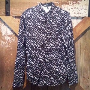 Denim and Flower Men's Shirt